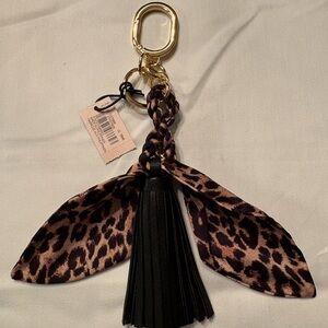 Victoria's Secret Leopard Print and Black Tassel Key Holder